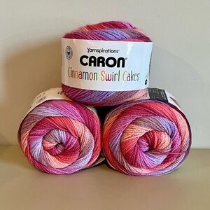 Discontinued Caron Cinnamon Swirl Cakes in Hibiscus